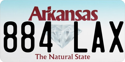 AR license plate 884LAX