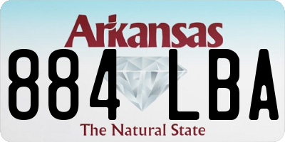 AR license plate 884LBA