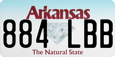 AR license plate 884LBB