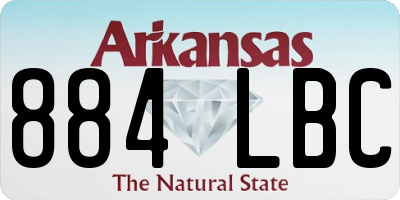 AR license plate 884LBC
