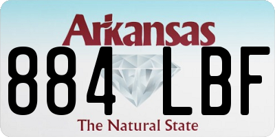AR license plate 884LBF
