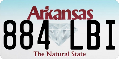 AR license plate 884LBI