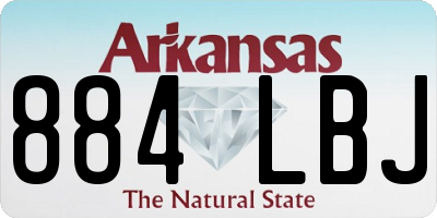 AR license plate 884LBJ