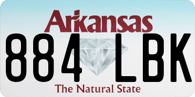 AR license plate 884LBK