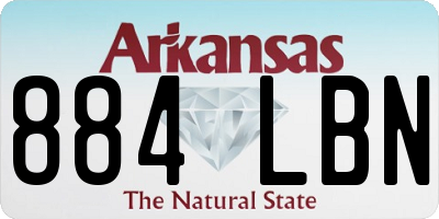 AR license plate 884LBN