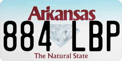 AR license plate 884LBP