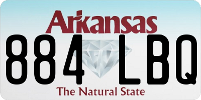 AR license plate 884LBQ
