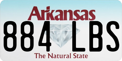 AR license plate 884LBS