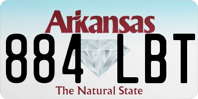 AR license plate 884LBT