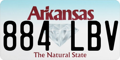 AR license plate 884LBV