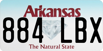 AR license plate 884LBX