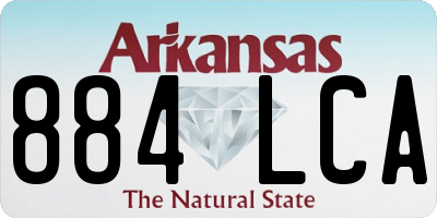 AR license plate 884LCA