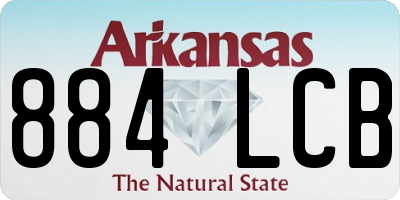 AR license plate 884LCB