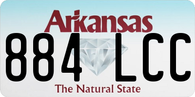 AR license plate 884LCC