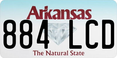 AR license plate 884LCD