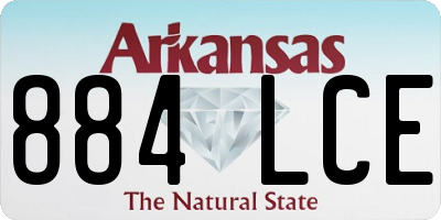 AR license plate 884LCE