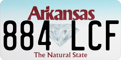 AR license plate 884LCF