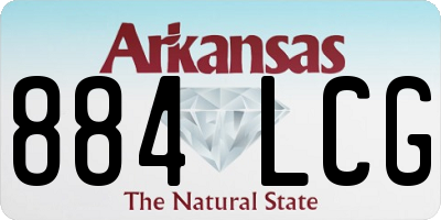 AR license plate 884LCG