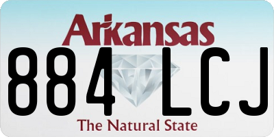 AR license plate 884LCJ