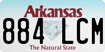 AR license plate 884LCM
