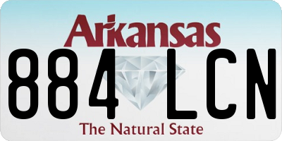 AR license plate 884LCN
