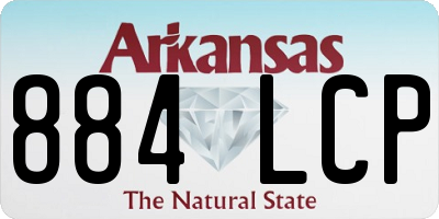 AR license plate 884LCP