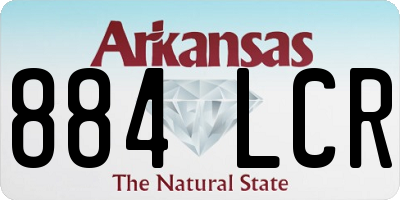 AR license plate 884LCR