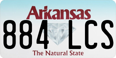 AR license plate 884LCS