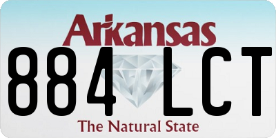 AR license plate 884LCT