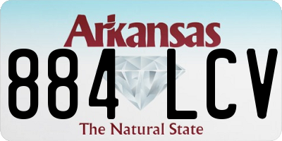 AR license plate 884LCV