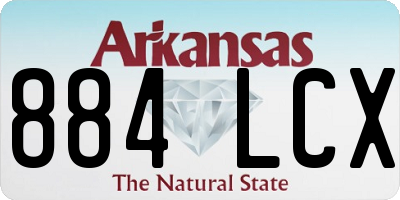 AR license plate 884LCX