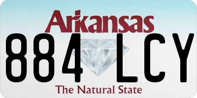 AR license plate 884LCY