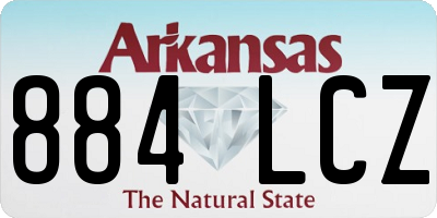 AR license plate 884LCZ