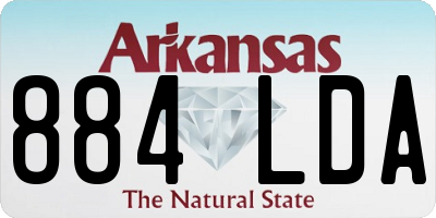 AR license plate 884LDA