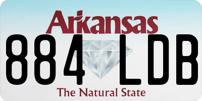 AR license plate 884LDB