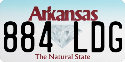 AR license plate 884LDG