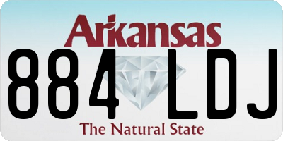 AR license plate 884LDJ