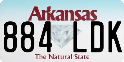 AR license plate 884LDK