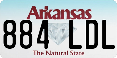 AR license plate 884LDL