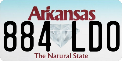 AR license plate 884LDO