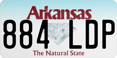 AR license plate 884LDP