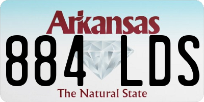 AR license plate 884LDS