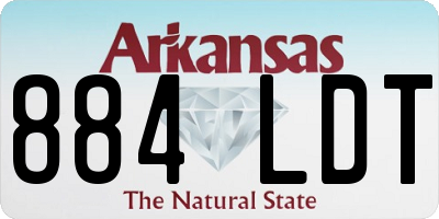 AR license plate 884LDT