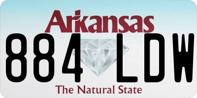 AR license plate 884LDW
