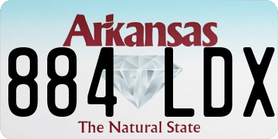AR license plate 884LDX