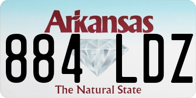 AR license plate 884LDZ