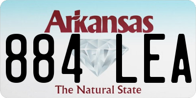 AR license plate 884LEA