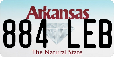 AR license plate 884LEB