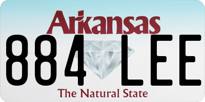 AR license plate 884LEE