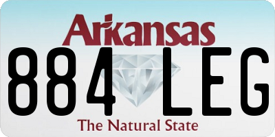 AR license plate 884LEG